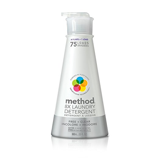 Method Naturally Derived 8X Concentrated Laundry Detergent, Free   Clear, 75 Loads, 30 Fluid Ounce