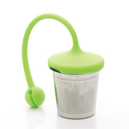 leafTEA Loose Leaf Tea Strainer : Tea Infuser : Tea Steeper : Tea Basket in Stainless Steel