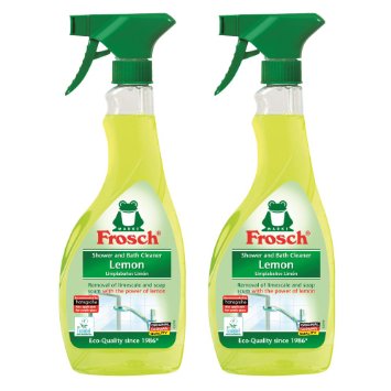 Frosch Natural Lemon Shower and Bathroom Cleaner Spray Bottle 500ml Pack of 2