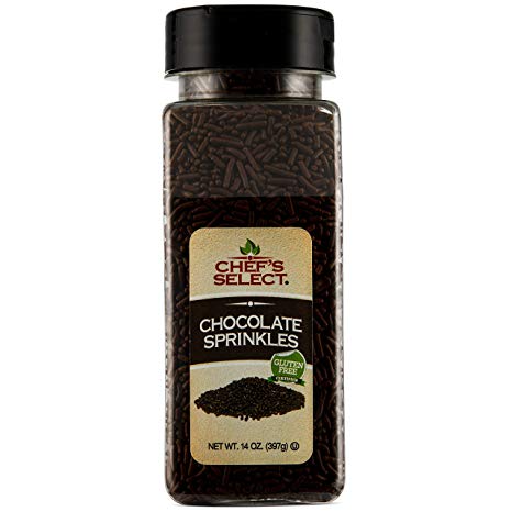 Chefs Select Decorative Chocolate Sprinkles Jimmies 14oz - Value Size