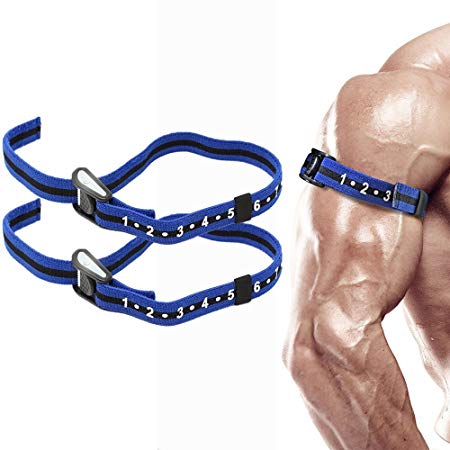 Occlusion Training Bands by BFR Bands PRO SLIM Model, 2 Pack, Blood Flow Restriction Bands with 1" Width - Comfort Wrapped Metal Buckle, Extra Thick Elastic, Multiple Patents Pending