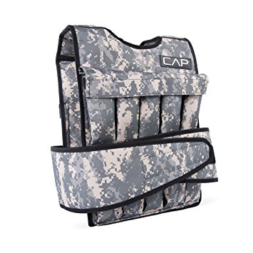 CAP Barbell 40 Lb Cap Adjustable Weighted Vest, Camouflage