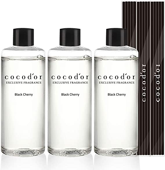 Cocod'or Reed Diffuser Oil Refill/6.7oz/Black Cherry/3 Pack