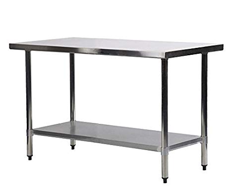 Commercial Kitchen Restaurant Stainless Steel Work Table, 24 X 48 Inchs