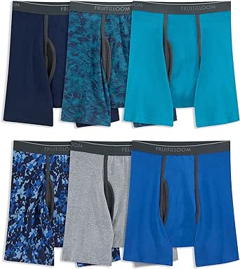 Fruit of the Loom Men's Coolzone Boxer Briefs, Moisture Wicking & Breathable, Assorted Color Multipacks