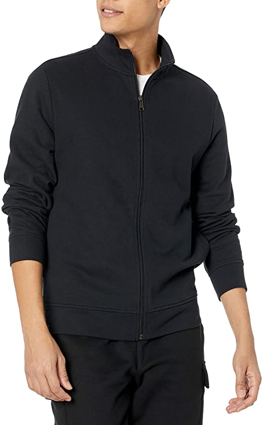 Amazon Essentials Mens Lightweight French Terry Full-Zip Mockneck Sweatshirt