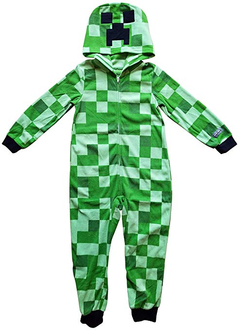 Minecraft Creeper Boys Union Suit Costume Pajamas