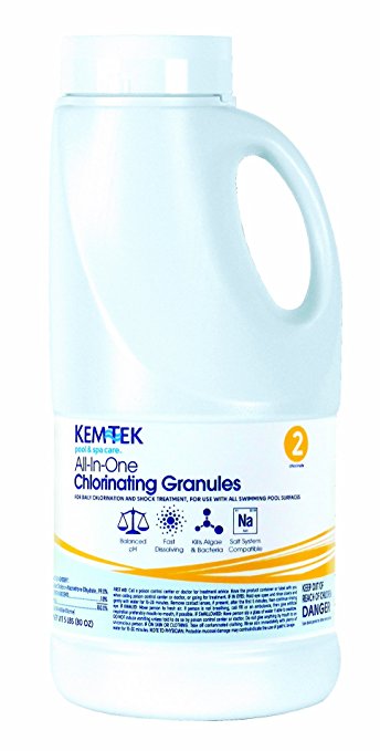 Kem-Tek 005 Pool and Spa All-in-One Concentrated Chlorinating Granules, 5-Pound
