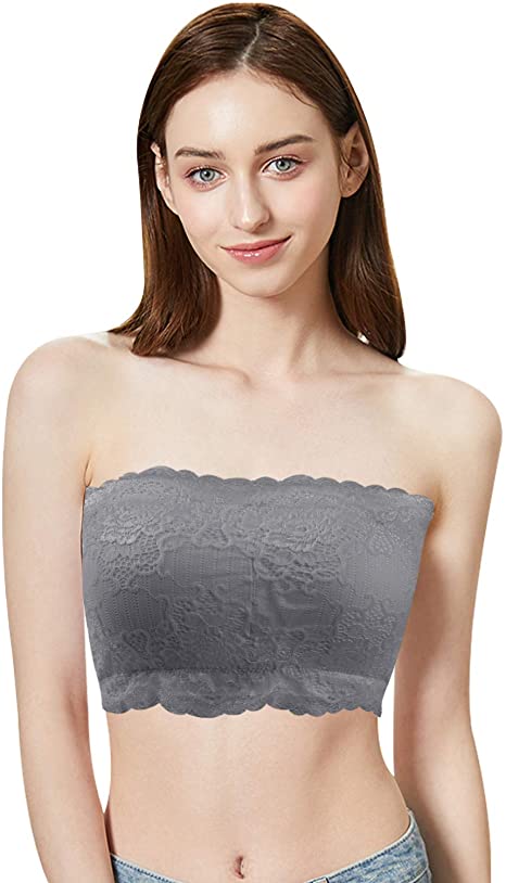 Women Strapless Basic Solid Casual Seamless Stretchy Cute Sexy Tube Top BraS-3XL