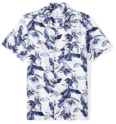 28 Palms Men's Standard-Fit Short-Sleeve 100% Cotton Hawaiian Shirt