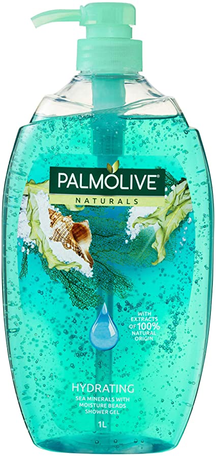 Palmolive Naturals Hydrating Body Wash Sea Minerals with Moisture Beads Soap Free, 1L