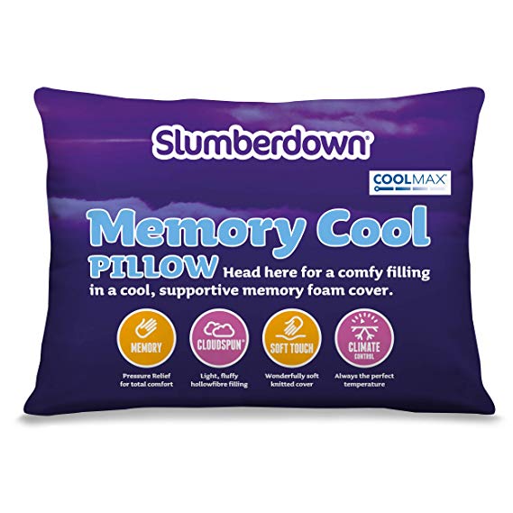 Slumberdown CoolMax Memory Foam Pillow, White