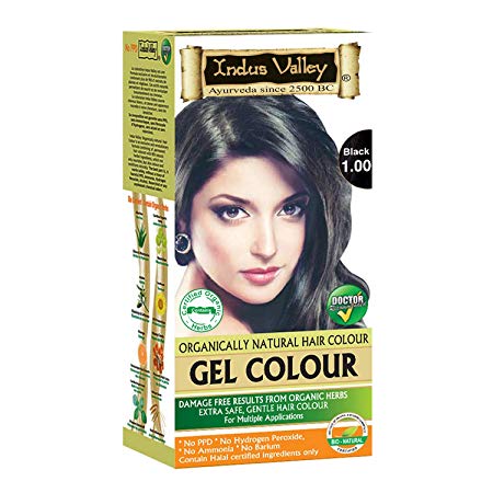 Indus Valley Permanent Herbal Hair Colour - Black Kit