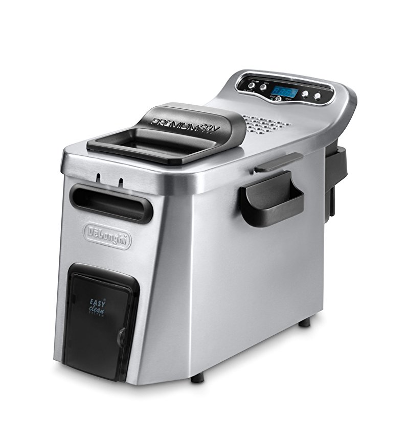 DeLonghi D34528DZ Dual Zone Digital 4L Deep Fryer with Easy Clean Drain System, Stainless Steel