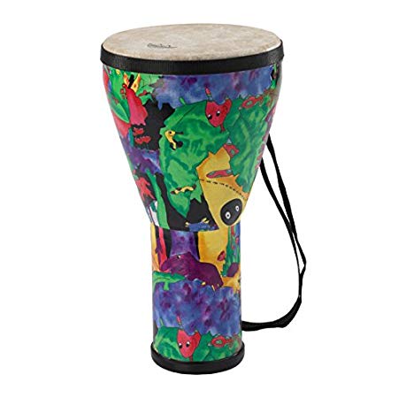 Remo Kid's Percussion 14in Djembe Drum with Rain Forest Design