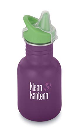 Klean Kanteen 12oz Kid Kanteen Stainless Steel Sippy Bottle with Klean Coat, Single Wall and Leak Resistant Sippy Cap (NEW 2018)