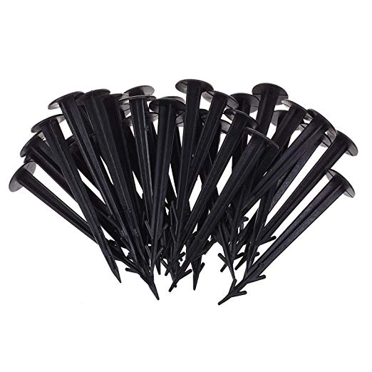 COSMOS 50 Pcs 4.5 Inches Multifunctional Plastic Yard & Garden Stakes Anchors for Plant Support, Holding Down Tents
