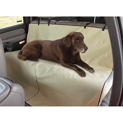 HOMEE Waterproof Dog Back Seat Covers for Car with Seat Anchors and Headrest Straps