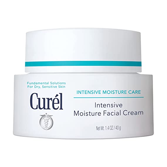 Curél Intensive Face Moisturizer Cream, Hydrating Face Lotion for Dry to Very Dry Sensitive Skin, For Women and Men, Anti-Aging Fragrance-Free Anti-Wrinkle Japanese Skin Care 1.4 Oz