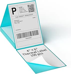 MFLABEL Thermal Direct Shipping Label 4x6 Thermal Labels 100 Labels per Stack,1 Stack - Commercial Grade