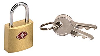 Lewis N. Clark TSA-Approved Mini Brass Square Luggage Padlock