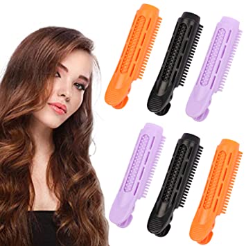 Fluffy Hair Root Clip Roller 6 PCS Curly Wavy Volumizing Hair Curler Clip DIY Naturally Fluffy Hair Styling Tool Self Grip Volume Hair Clip Rollers for Women Girls