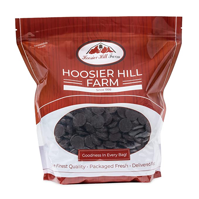 Chocolate Melting Wafers by Hoosier Hill Farm, Resealable Bag, 5LB (Pack of 1)