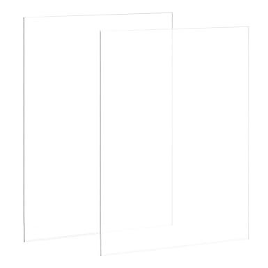 2 PCS A3 Transparent Acrylic Sheets 42x29cm 2mmThick Clear Acrylic Board Plexiglass Board for Wall Crafts Glass Picture Frame DIY Projects Signs and Painting