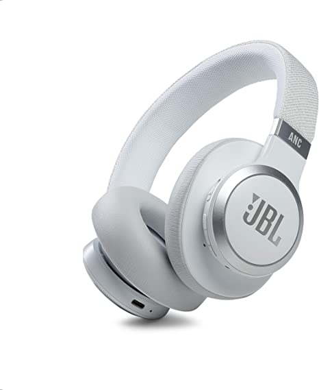 JBL Live 660NC - Wireless Over-Ear Noise Cancelling Headphones with Long Lasting Battery and Voice Assistant - White