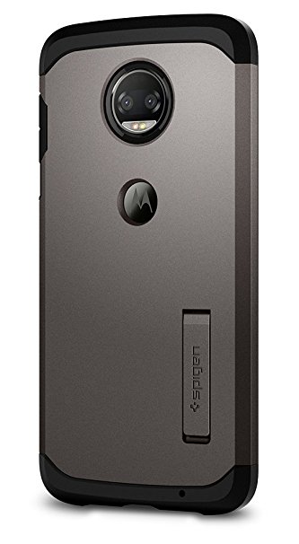 Spigen Tough Armor Moto Z2 Force Case with Kickstand and Extreme Heavy Duty Protection and Air Cushion Technology for Moto Z2 Force (2017) - Gunmetal