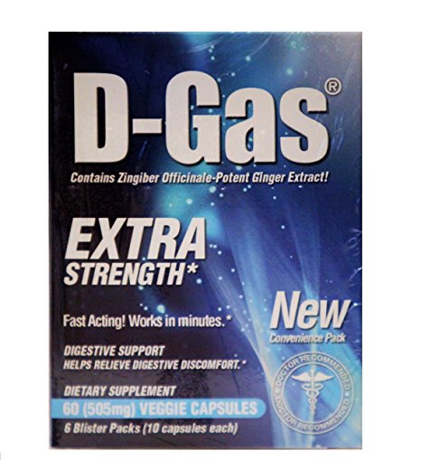 Nature Health D-Gas Natural Anti-Gas, Digestive Aid and Gas Relief, 60 Count