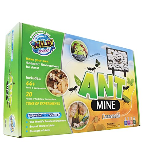 WILD! Science WS23 Ant Mine - Make Your Own Ant Farm for Ages 6  - Includes Casting Plaster, Multi-Chamber Ant Colony Mold, Viewing Window, Full-Color Instruction Booklet and More!