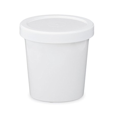 16 oz. Food Grade Freezer Grade Round Container with Lid - Translucent - 30 Pack