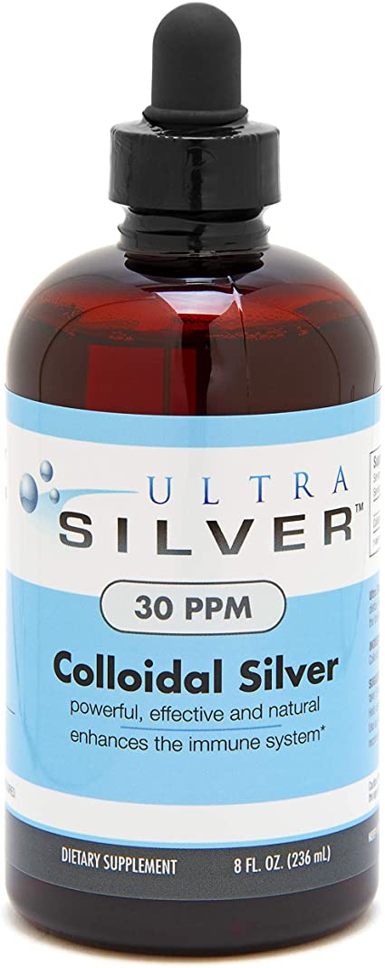 Ultra Silver® Colloidal Silver | 30 PPM, 8 Oz (236mL) | Mineral Supplement | True Colloidal Silver - with Dropper