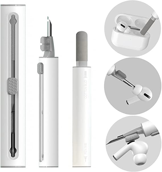 Airpods Cleaner Kit Soft Brush for Bluetooth Earbud Cleaning Airpod Pro Portable 3 in 1 Headphone Cleaning Pen Tools Earphone Cleaning Brush Tool for Earphone,Camera and Mobile Phone