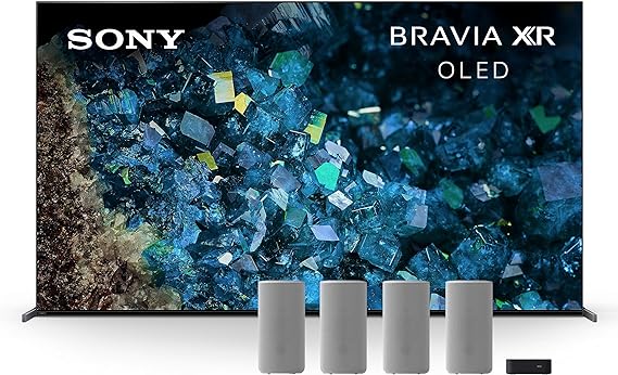 Sony 83 Inch BRAVIA XR A80L OLED 4K HDR Google TV HT-A9 7.1.4ch Home Theater Speaker System