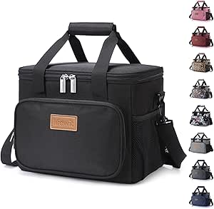 Lifewit Grand Lunch Bag de 12-Canettes (8.5L), Lunch Box Isotherme, Glacière et Sac Réfrigérant pour Adultes, Hommes, Femmes, Noir