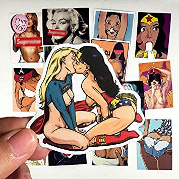 50 pcs Sexy Women Stickers for Skateboard Graffiti Laptop Luggage Guitar Car Decals