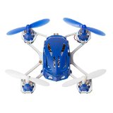 Hubsan Drone H111 X4 Nano - Worlds Smallest Quadcopter - 24 GHz 4CH RC with LED Lights Propeller Blade Guard and USB Charge - Exclusive BOEING BLUE