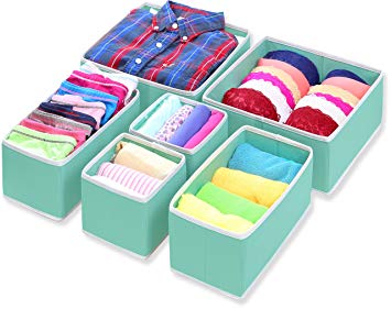 Simple Houseware SHW 6PK Closet Storage Box, Turquoise (2L2M2S)