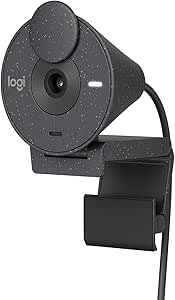 Logitech - Brio 300 1920x1080p USB-C Webcam with Privacy Shutter, Auto Light Correction - Graphite (Renewed)