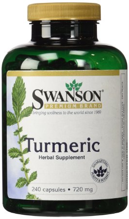 Swanson Premium Brand Turmeric Whole Root Powder 720 mg 240 Capsules-2 Count