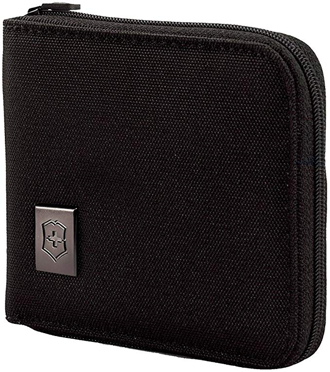 Victorinox Zip-Around Wallet, Black/Red Logo