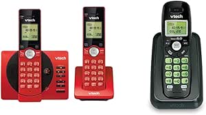 VTech DECT 6.0 Dual Handset Cordless Phones with ITAD, CID, Backlit Keypads and Screens   VTech DECT 6.0 Single Handset Cordless Phone (CS6114-11)