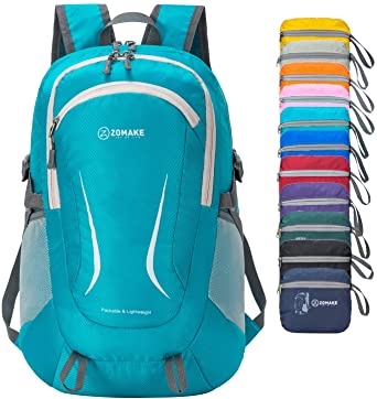 ZOMAKE Lightweight Packable Backpack, Water Resistant Rucksack Foldable Travel Daysack for Men Women Outdoor