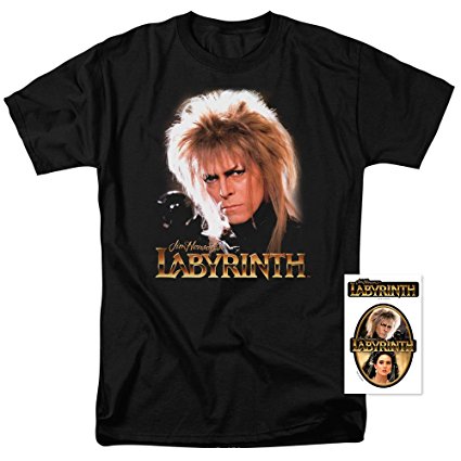 Labyrinth Jareth David Bowie T Shirt and Exclusive Stickers