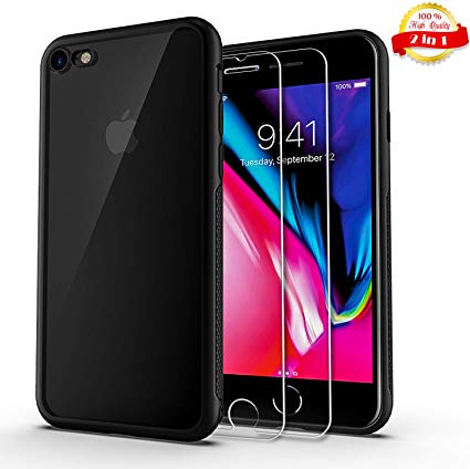 Uniwiland iPhone 7 Case/iPhone 8 Case Clear Backing Drop Protection with iPhone 7/iPhone 8 0.33mm Tempered Glass Screen Protector (2 Packs) for iPhone 7/iPhone 8 Manufacturer: Uniwiland