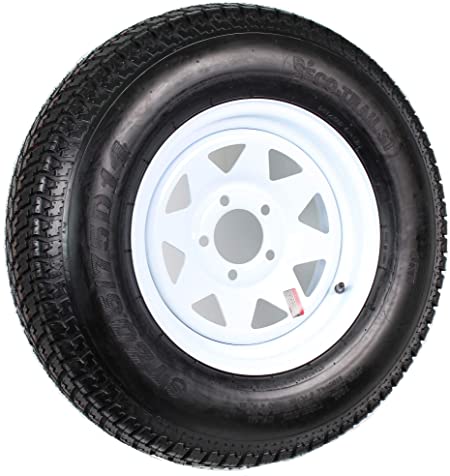 205/75D14 Trailer Tire (205/75D14 Trailer Tire - White Spoke Rim)