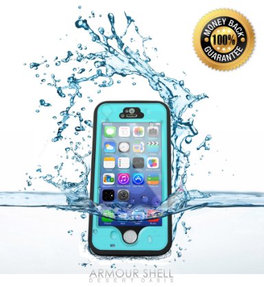 Armour Shell Waterproof Defender Case for iPhone 5S - Teal