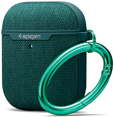 Spigen Urban Fit Designed for Apple Airpods Case Cover for Airpods 1 & 2 [LED Light Visible] - Midnight Green